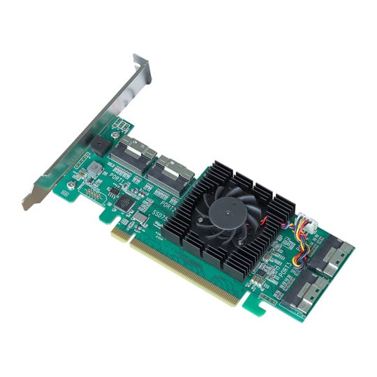 HighPoint SSD7580C 8-Port U.2 NVMe PCIe 4.0 RAID Adaptor