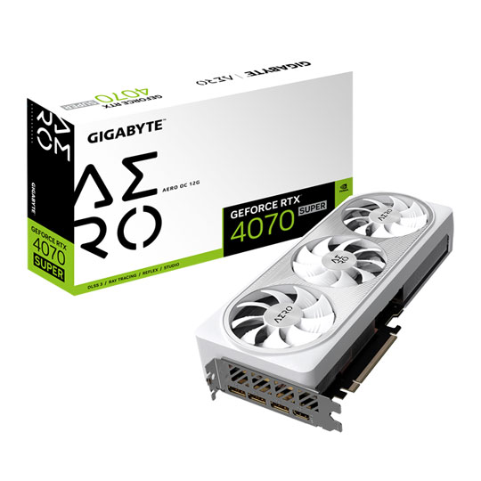 Gigabyte NVIDIA GeForce RTX 4070 SUPER 12GB AERO OC Ada Lovelace Graphics Card : image 1
