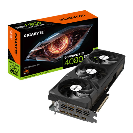 Gigabyte NVIDIA GeForce RTX 4080 SUPER 16GB WINDFORCE V2 Ada Lovelace Graphics Card LN144238 GV N408SWF3V2 16GD SCAN UK