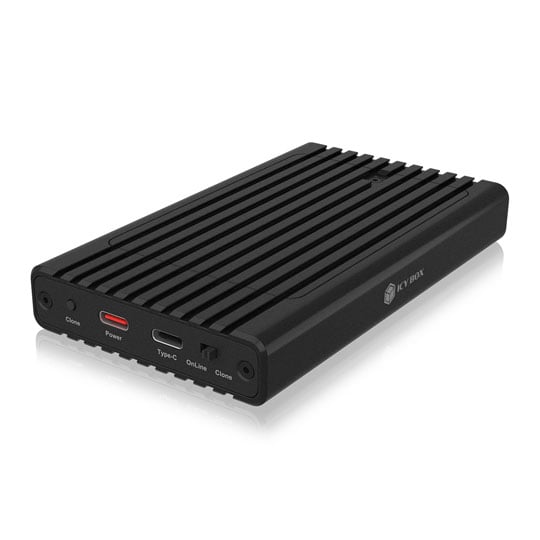 ICY BOX Dual M.2 NVMe SSD USB-C External Enclosure with Clone funtion