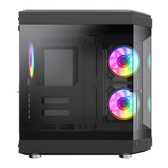 GameMax Hype Mid Tower Tempered Glass Black PC Gaming Case LN144247 ...