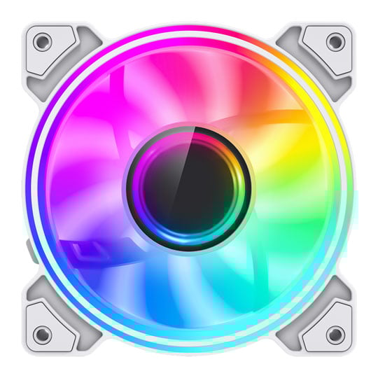 GameMax Infinity 120mm ARGB White Dual-Ring Infinity Fan