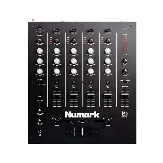 Numark M6 USB Black 4 Channel DJ Mixer