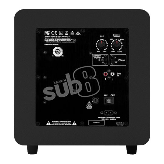 Kanto SUB8 Subwoofer - Matte Black