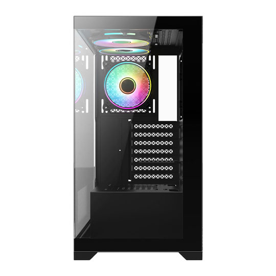 Vida Vetro Black 2-WAY Tempered Glass ATX PC Gaming Case : image 3
