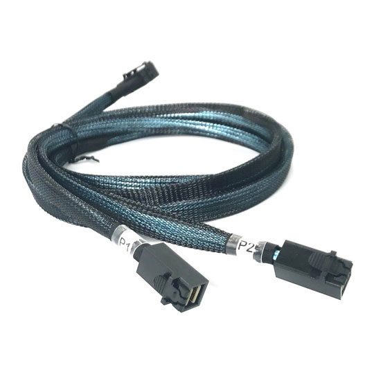 Micro SATA Cables 1m HD Mini SAS Dual Port x8 (8i) SFF-8643 to 2 port x4 (4i) SFF-8643 U.2 Enabled