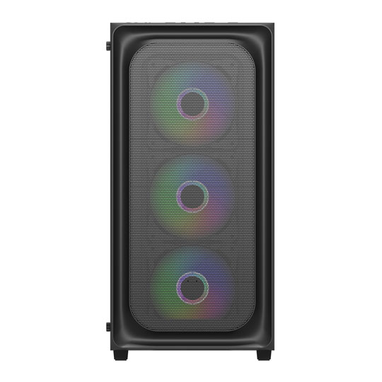 CiT Orion Black Mid Tower Tempered Glass PC Gaming Case : image 3
