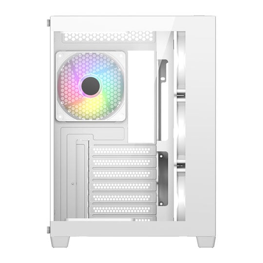 CiT Vision White Mid Tower Tempered Glass PC Gaming Case