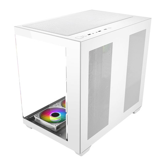CiT Vision White Mid Tower Tempered Glass PC Gaming Case : image 3