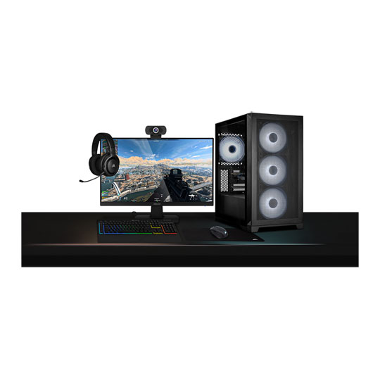 Full Streaming Setup Powered by AMD with 1 Monitor + Keyboard/Mouse/Headset