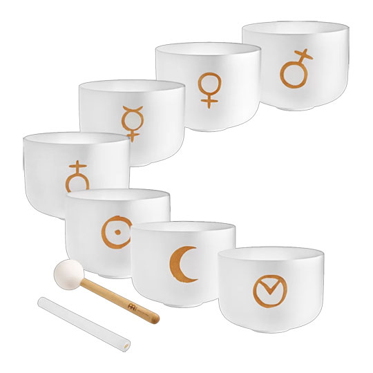 Meinl Planetary Tuned Crystal Singing Bowl Chakra Set - PCSBSETCHA