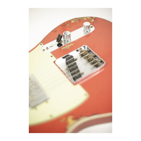 Fender Custom Shop LTD Edition CuNiFe '60 Tele Custom Heavy Relic, Aged Fiesta Red Over 3 Colour