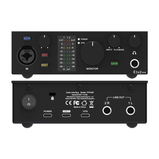 Topping Pro E1x2 OTG USB Audio Interface