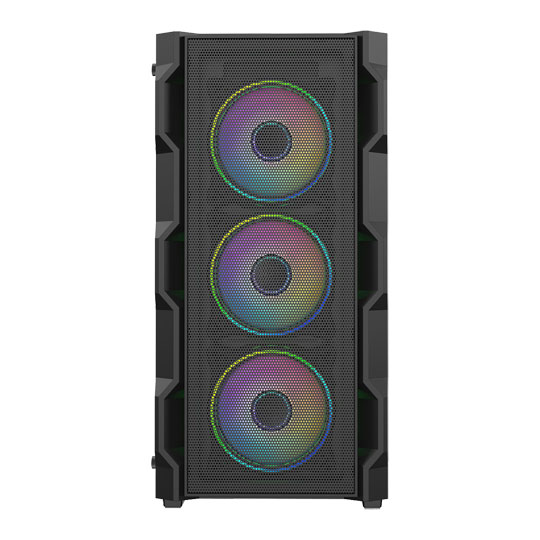 CiT Neo Black Mid Tower Tempered Glass PC Gaming Case : image 3