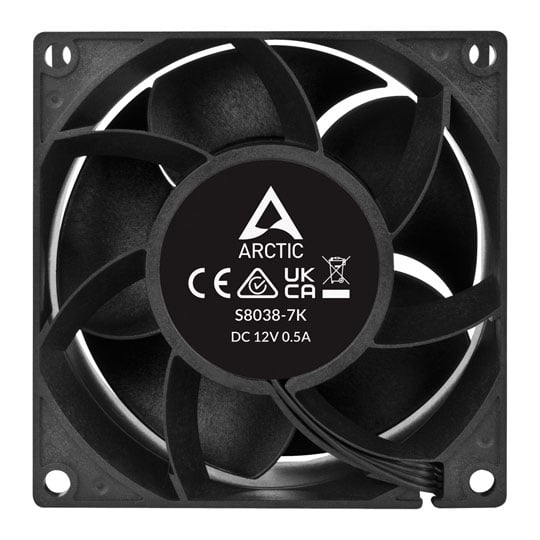 Arctic 80mm S8038-7K Airflow/Pressure Optimised Server Fan - 4 Pack : image 4
