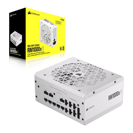 Corsair RMx SHIFT White Series 1000W 80+ Gold PCIE 5.0 Fully Modular ATX3.0 Power Supply