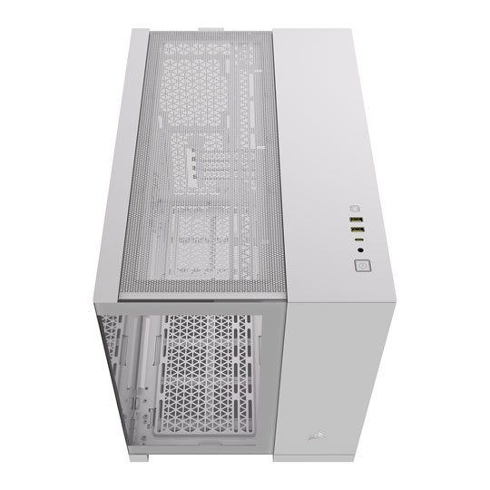 Corsair 2500X RGB White Dual Chamber Tempered Glass Micro ATX PC Case : image 3