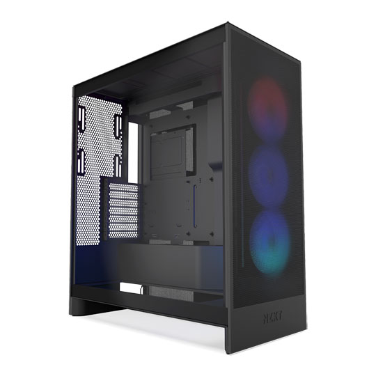NZXT H7 Flow RGB (2024) Mid Tower Tempered Glass PC Gaming Case Black