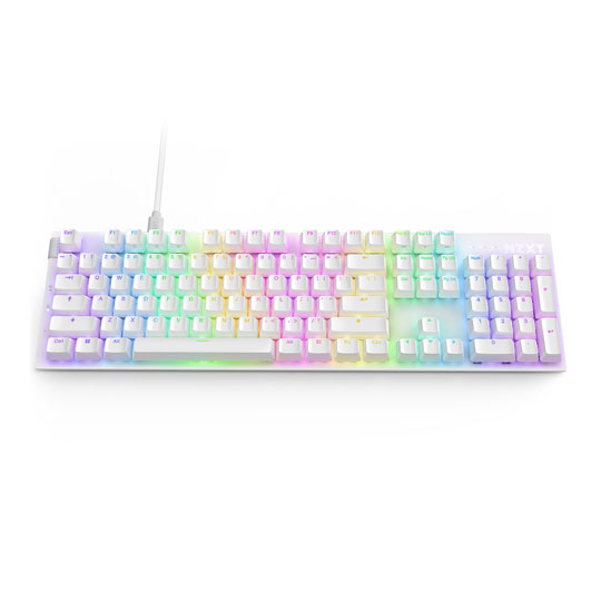 NZXT Function 2 Full Size Wired White Optical Switch Keyboard