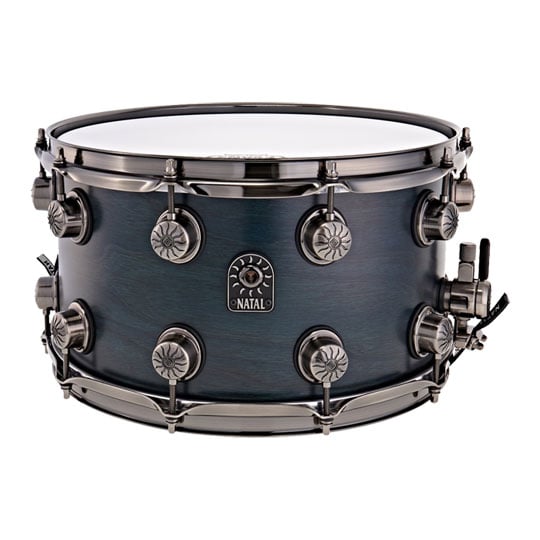 Natal 14" x 8" Double Row Walnut Snare Drum - Cerulean Blue
