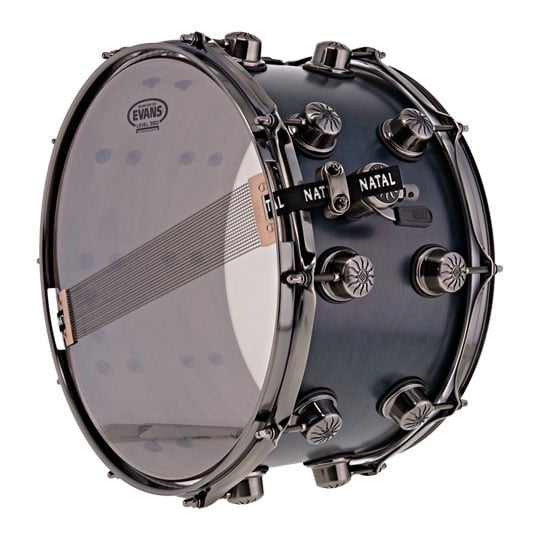 Natal 14" x 8" Double Row Walnut Snare Drum - Cerulean Blue : image 3