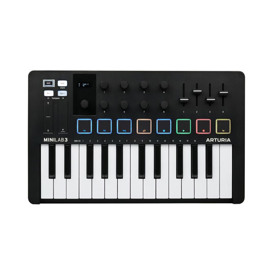 Arturia MiniLab Mk 3 25 Note Velocity-Sensitive Slim Keyboard - Black