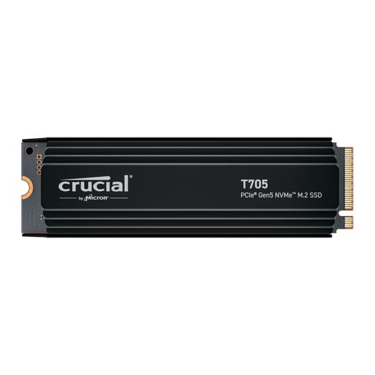 Crucial T705 2TB M.2 NVMe PCIe 5.0 SSD/Solid State Drive with Heatsink
