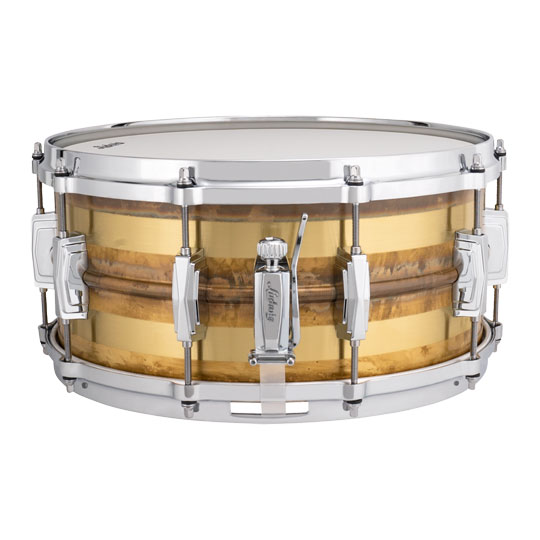 Ludwig 14" x 6.5" Raw Bronze Striped Snare : image 3