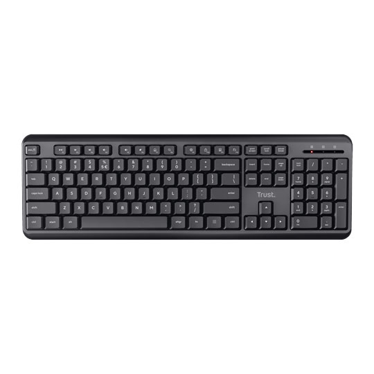 Trust TK-350 Silent Wireless Keyboard Spill-resistant RF inc USB Nano Dongle