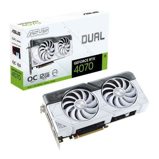 ASUS NVIDIA GeForce RTX 4070 12GB DUAL OC White Ada Lovelace Refurbished Graphics Card