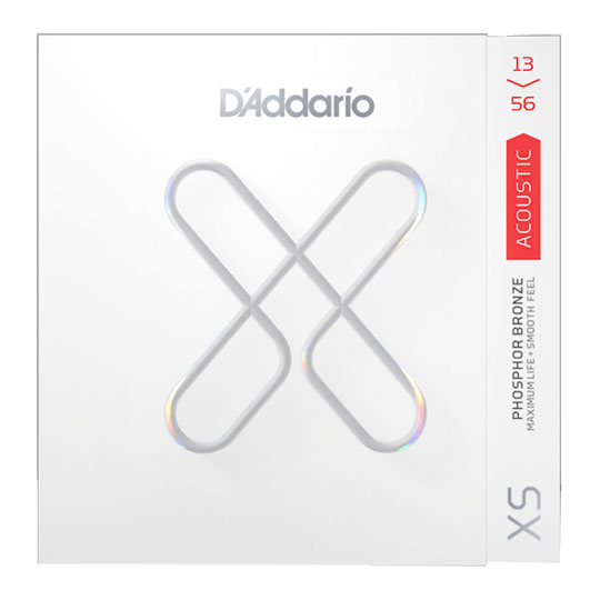 D'Addario 13-56 Medium, XS Phosphor Bronze Coated Acoustic Guitar Strings : image 3