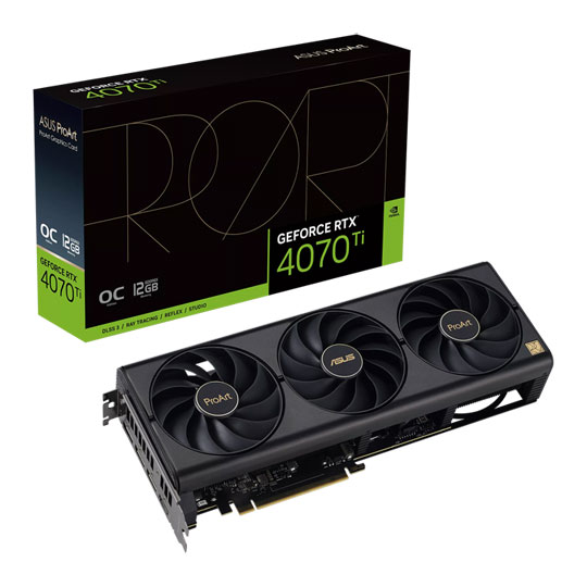 ASUS NVIDIA GeForce RTX 4070 Ti OC ProArt 12GB Ada Lovelace Refurbished Graphics Card : image 1