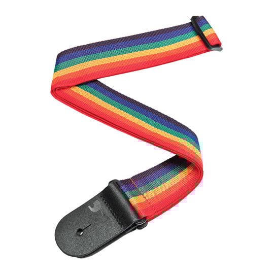 D'Addario Polypro Guitar Strap Guitar Strap, Rainbow