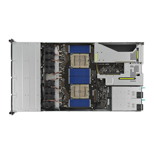 ASUS RS700A-E12 AMD EPYC 9004 Series SP5 1U 4 Bay GPU Barebone Server (2600W PSU) : image 3