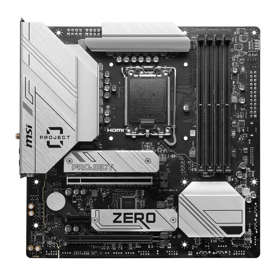 MSI Intel B760M PROJECT ZERO DDR5 Micro-ATX Motherboard : image 2