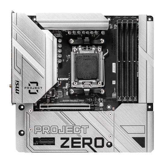 MSI AMD B650M PROJECT ZERO microATX Motherboard