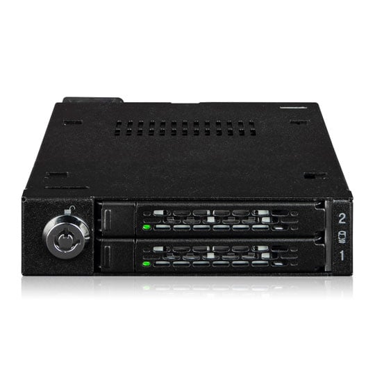 ICY DOCK ToughArmor 2 Bay 2.5” U.2/U.3 PCIe 4.0 NVMe SSD Enclosure For External 3.5" Bay