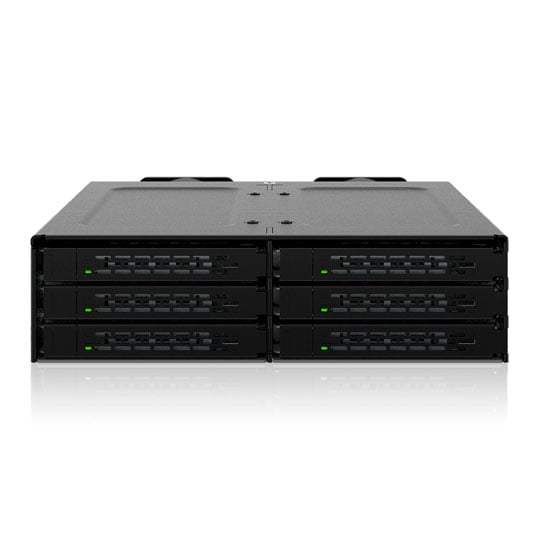 ICY DOCK ToughArmor 6 Bay U.2/U.3 PCIe 4.0 NVMe SSD Enclosure For External 5.25" Bay