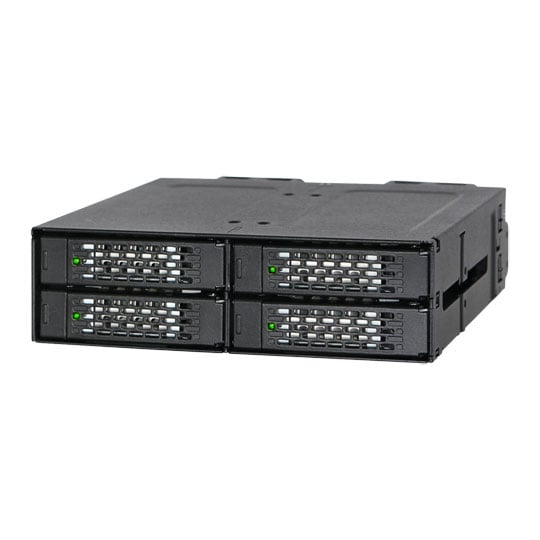 ICY DOCK ToughArmor 5.25" Four-Bay 2.5" NVMe U.2/U.3 SSD PCIe 4.0 Mobile Rack Enclosure