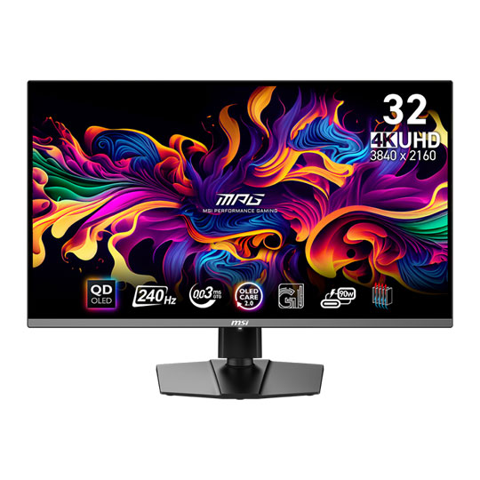 MSI 31.5" MPG 321URX QD-OLED UHD 240Hz Adaptive-Sync Open Box Monitor