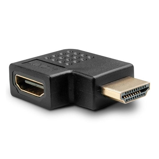 Lindy 90 Degree Right Angled Black HDMI Adapter