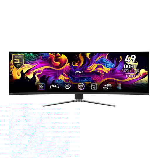 MSI 49" MPG 491CQP QD-OLED DQHD 144Hz Adaptive Sync Curved Monitor