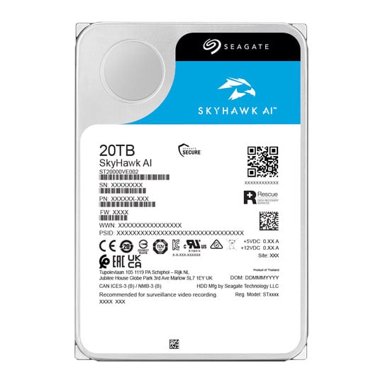 Seagate SkyHawk AI 20TB 3.5" SATA HDD/Hard Drive : image 4