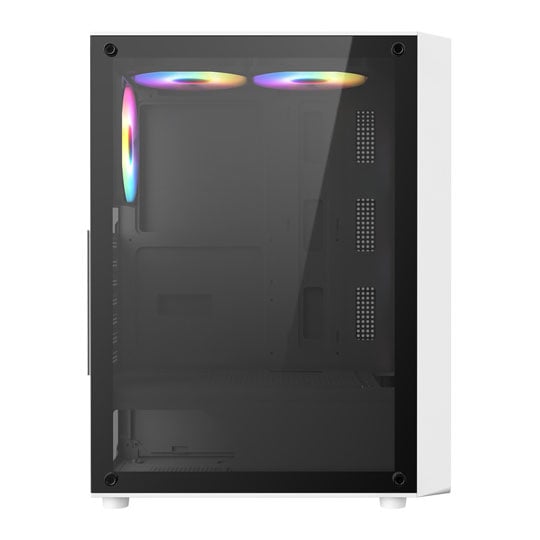 CiT Blade White Mid Tower Tempered Glass PC Gaming Case