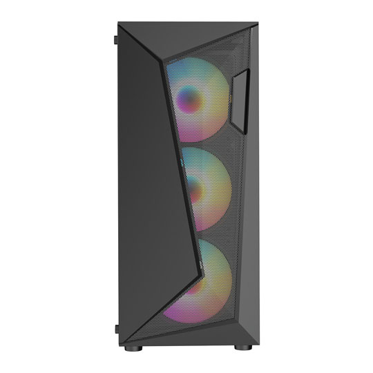 CiT Carisma Black Mid Tower Tempered Glass PC Gaming Case : image 3