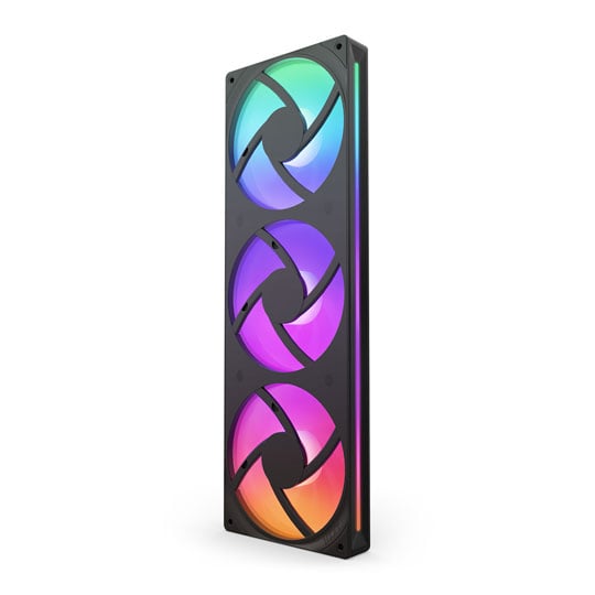 NZXT F360 RGB Core 360mm PWM Uni-body 3 Fan Set Black : image 4