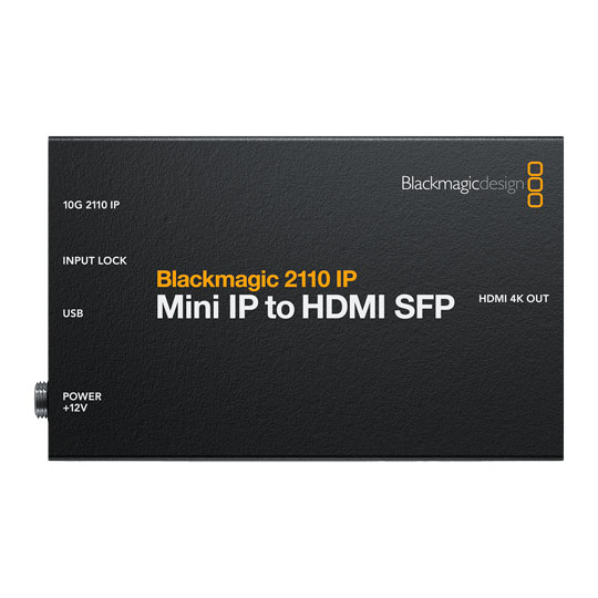 Blackmagic 2110 IP Mini IP to HDMI SFP Converter