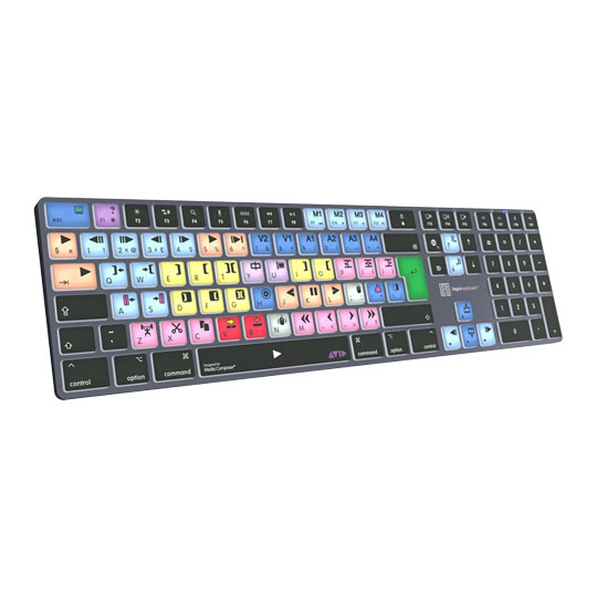 Logickeyboard Avid Media Composer Pro layout TITAN Wireless Backlit Keyboard For Mac