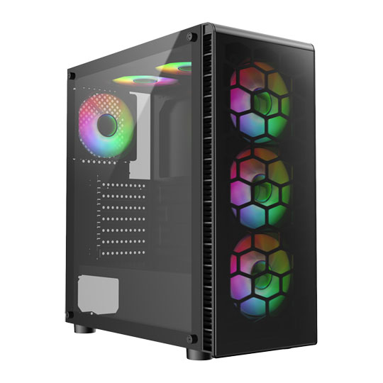 CiT Raider Black Mid Tower PC Gaming Case