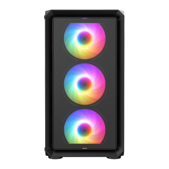 GameMax Icon MicroATX Tempered Glass PC Gaming Case Black : image 3
